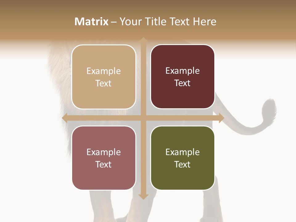 Full Length White Mane PowerPoint Template