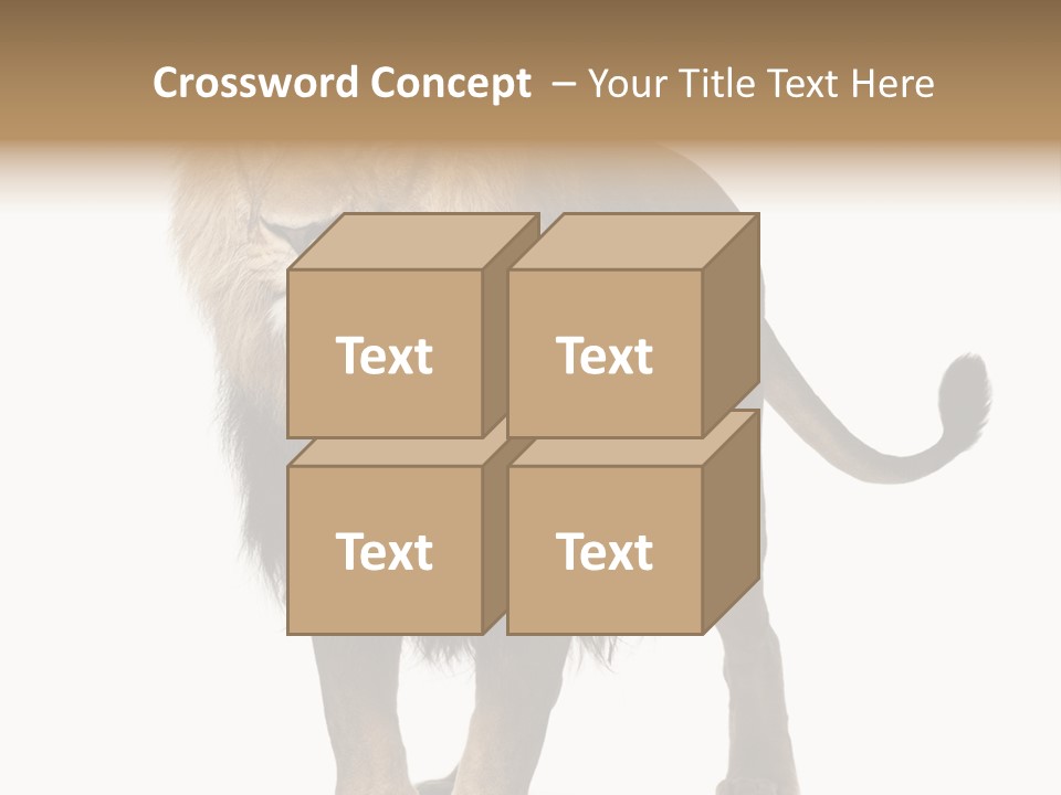 Full Length White Mane PowerPoint Template