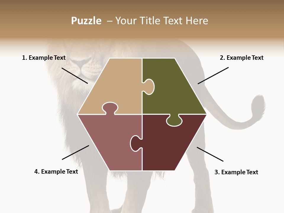 Full Length White Mane PowerPoint Template