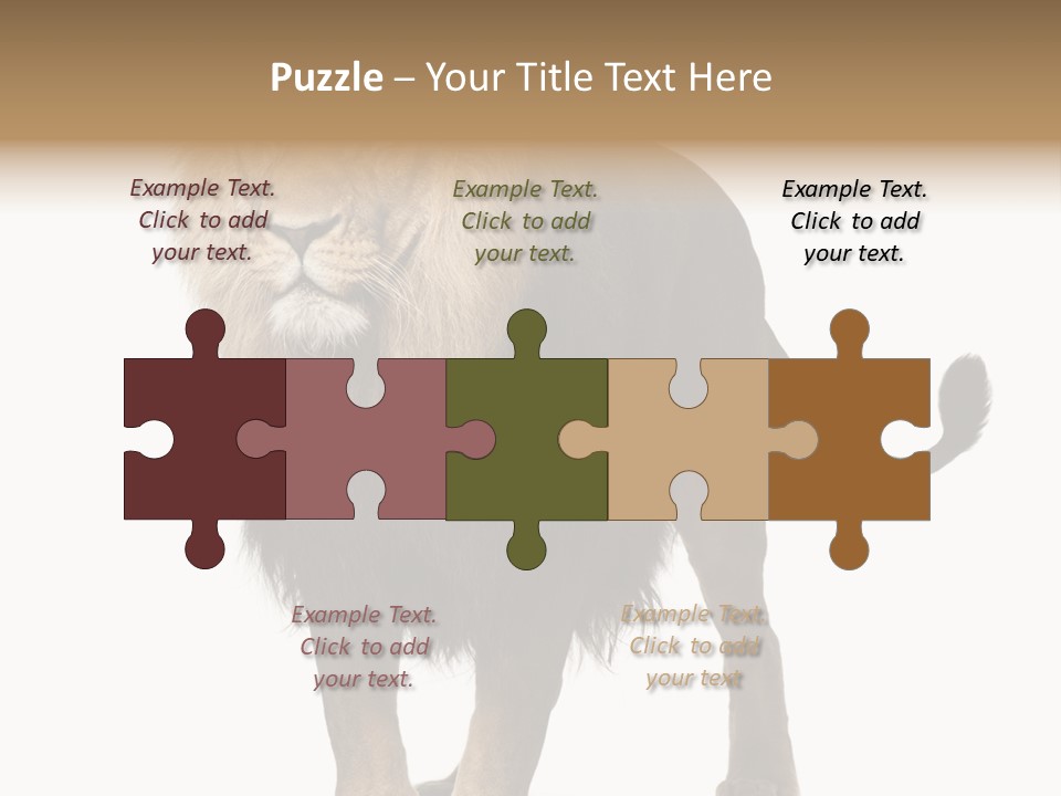 Full Length White Mane PowerPoint Template