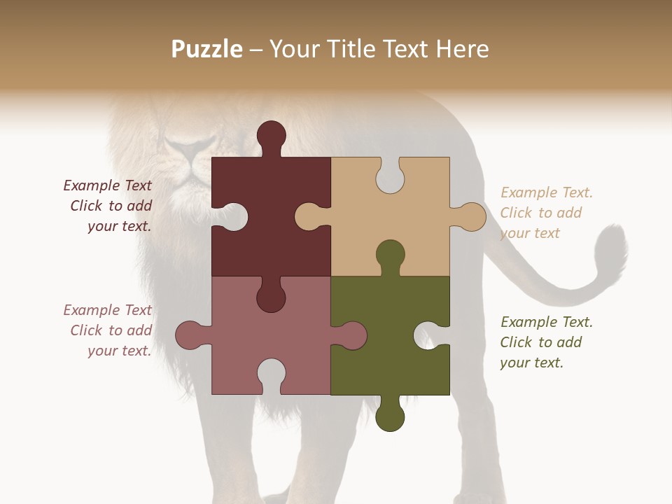 Full Length White Mane PowerPoint Template