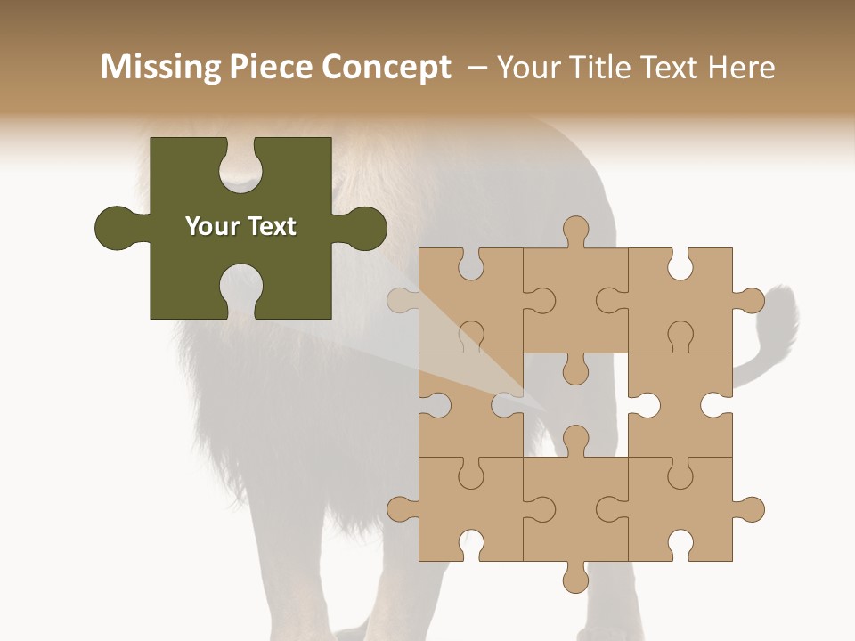 Full Length White Mane PowerPoint Template