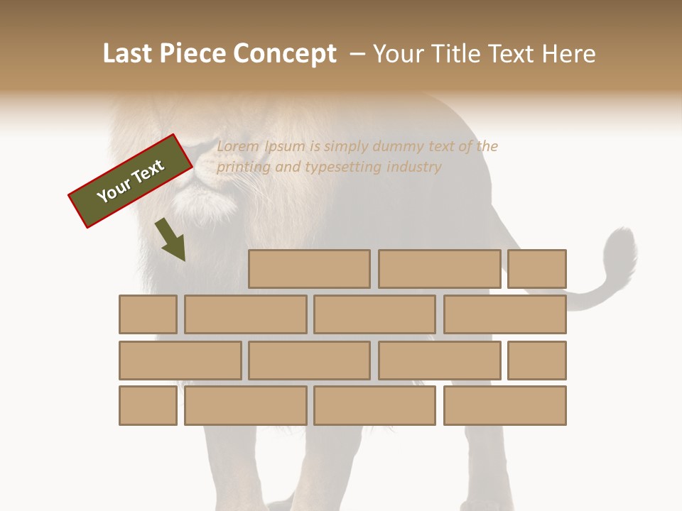 Full Length White Mane PowerPoint Template