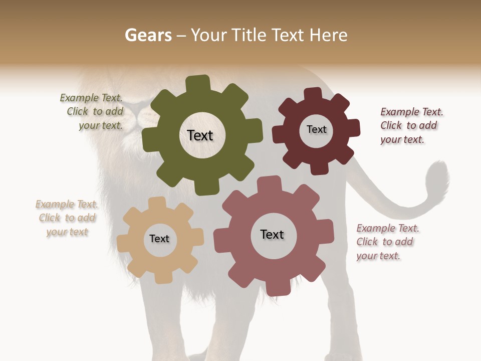 Full Length White Mane PowerPoint Template