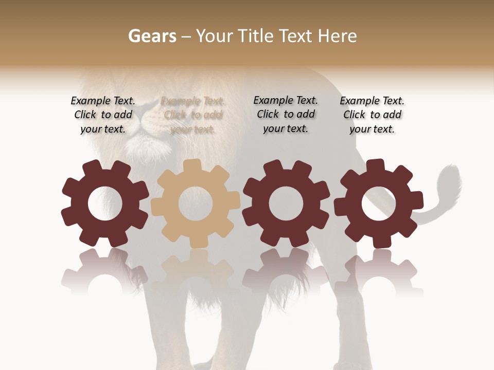 Full Length White Mane PowerPoint Template