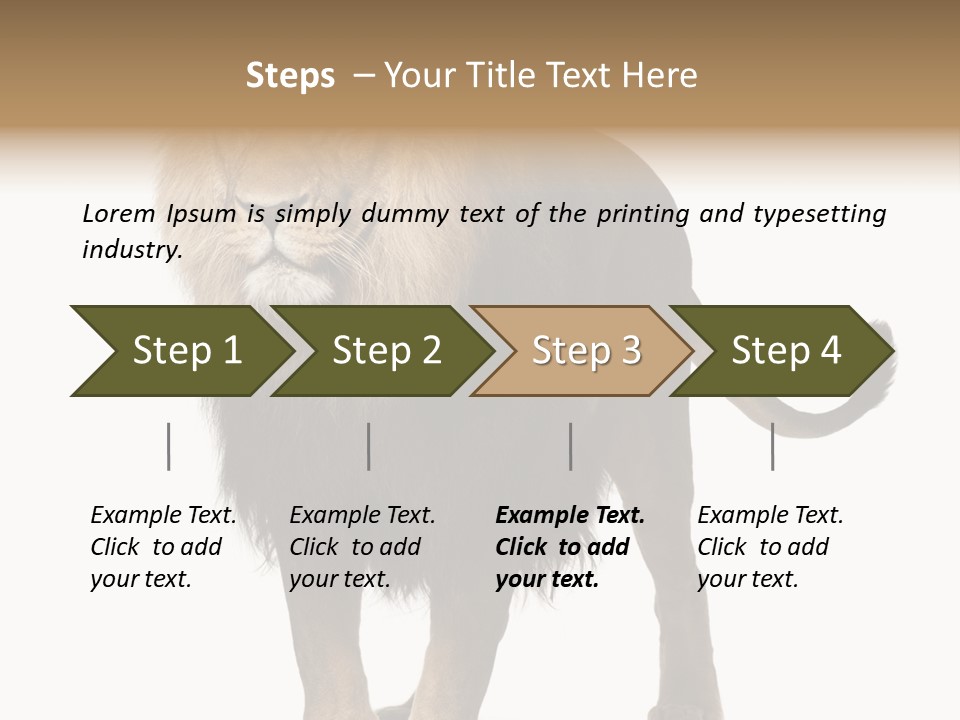 Full Length White Mane PowerPoint Template