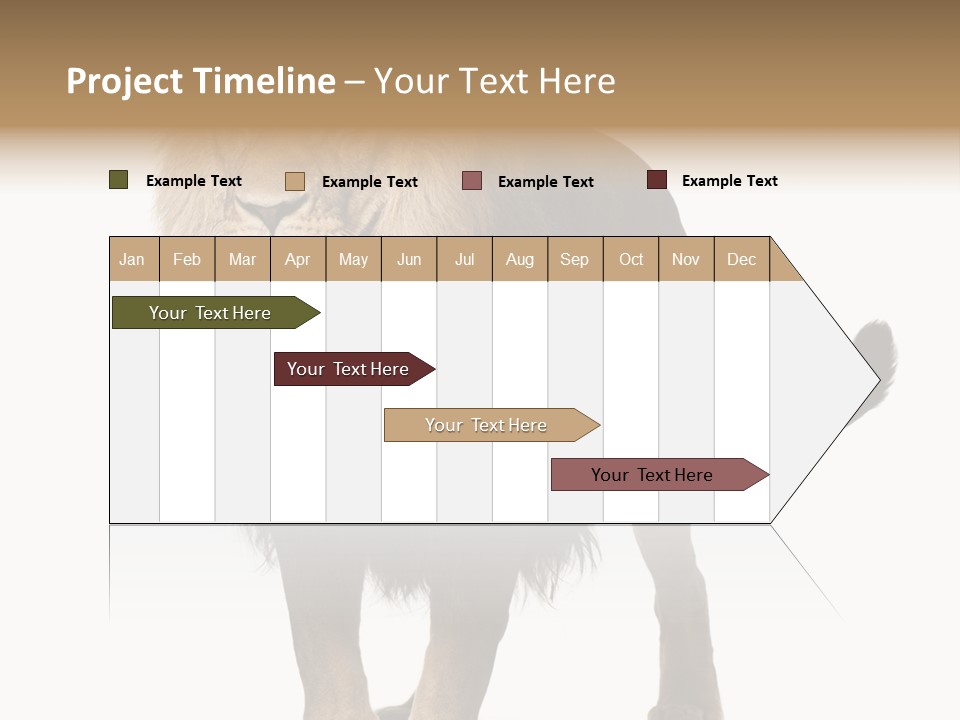 Full Length White Mane PowerPoint Template