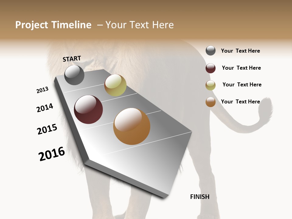 Full Length White Mane PowerPoint Template