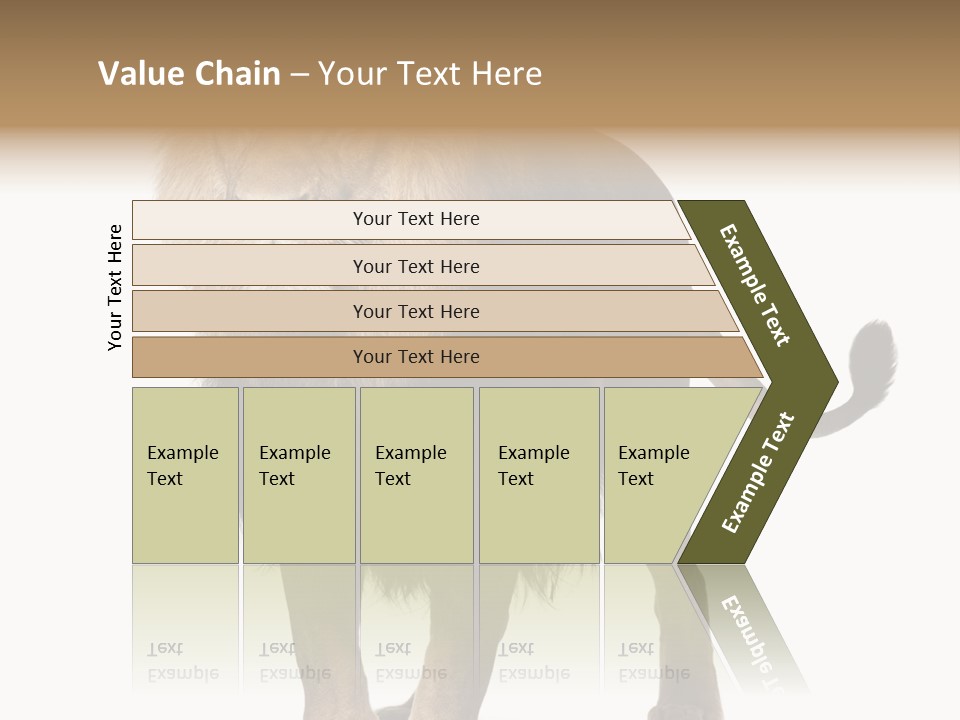 Full Length White Mane PowerPoint Template