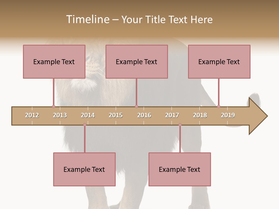 Full Length White Mane PowerPoint Template