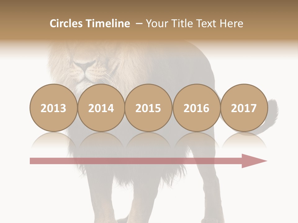 Full Length White Mane PowerPoint Template