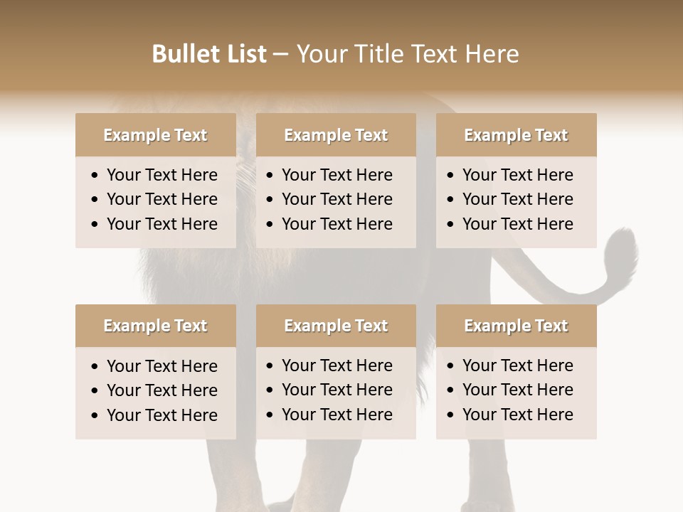 Full Length White Mane PowerPoint Template