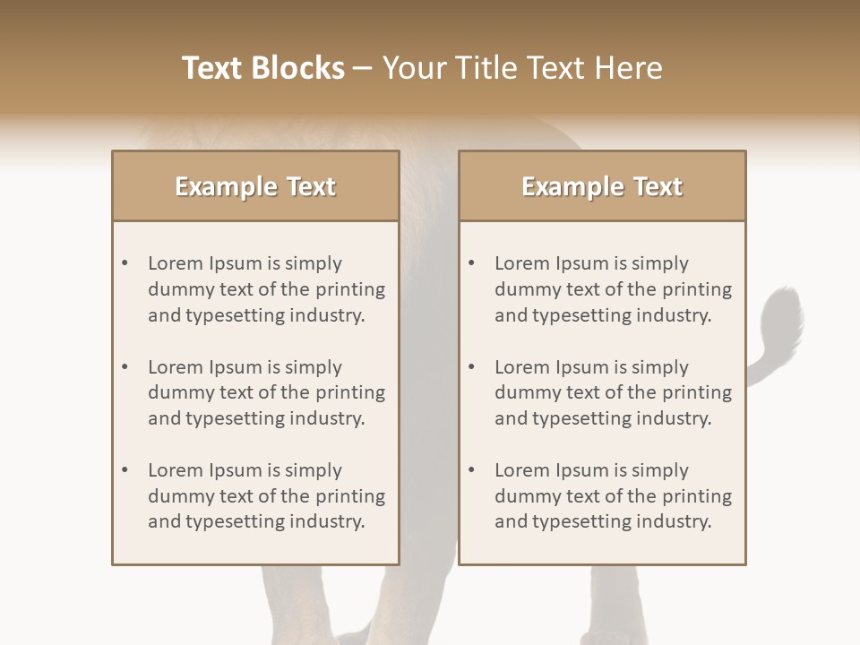 Full Length White Mane PowerPoint Template