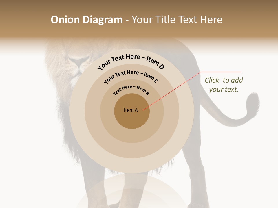 Full Length White Mane PowerPoint Template