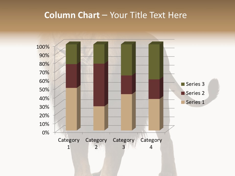 Full Length White Mane PowerPoint Template