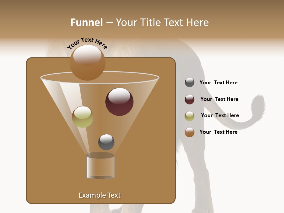 Full Length White Mane PowerPoint Template