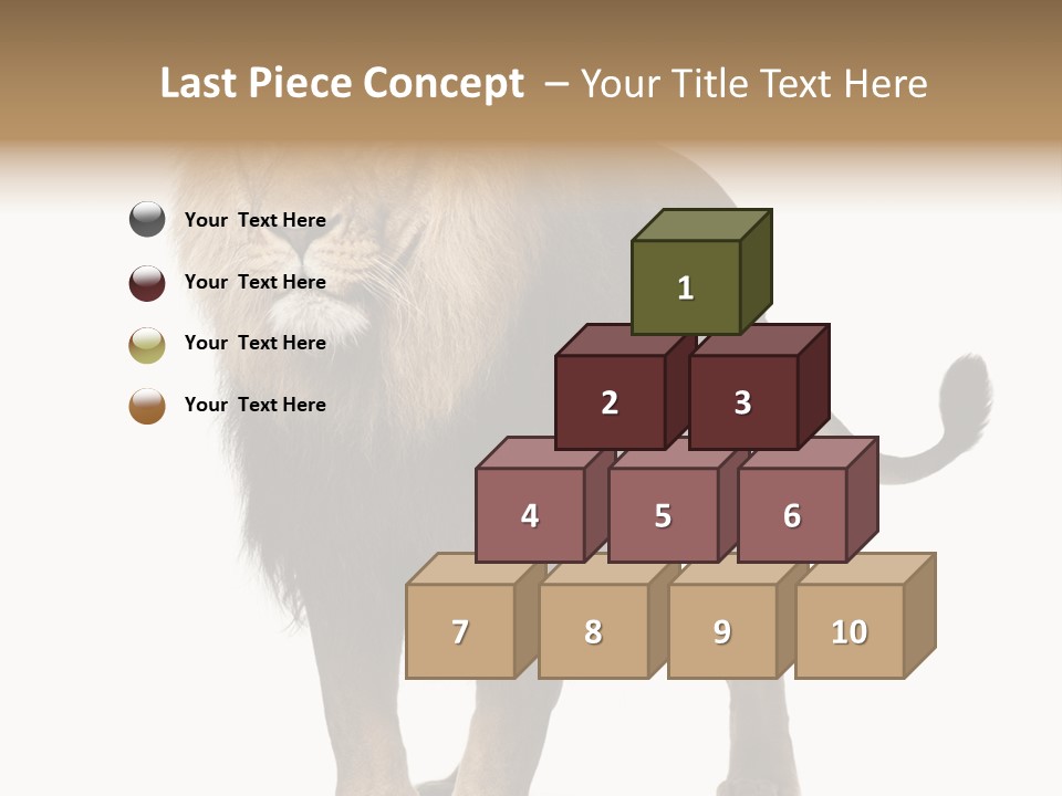 Full Length White Mane PowerPoint Template