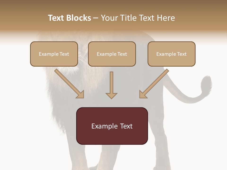 Full Length White Mane PowerPoint Template