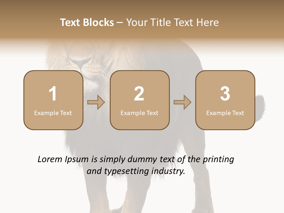 Full Length White Mane PowerPoint Template