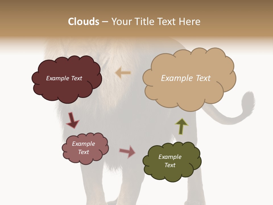 Full Length White Mane PowerPoint Template