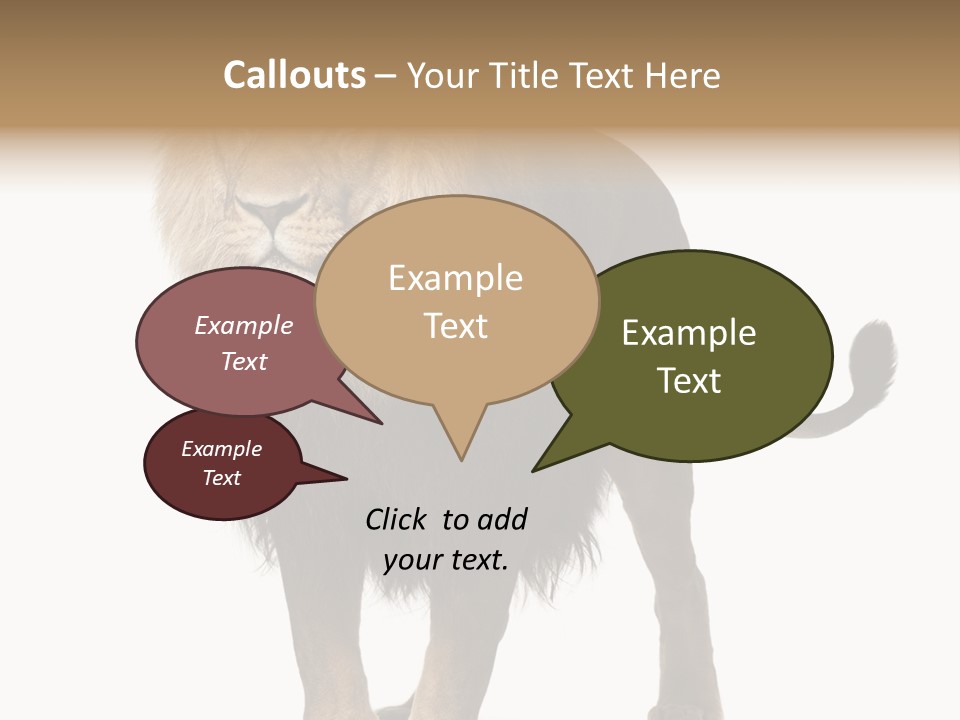 Full Length White Mane PowerPoint Template