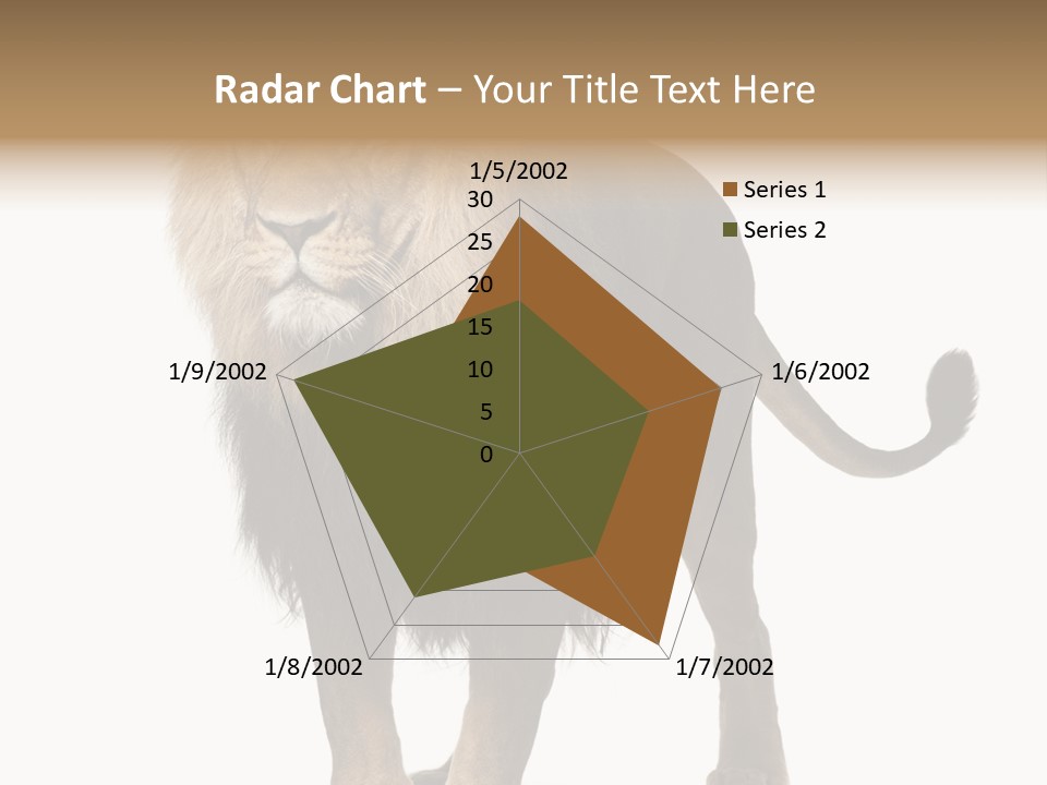 Full Length White Mane PowerPoint Template