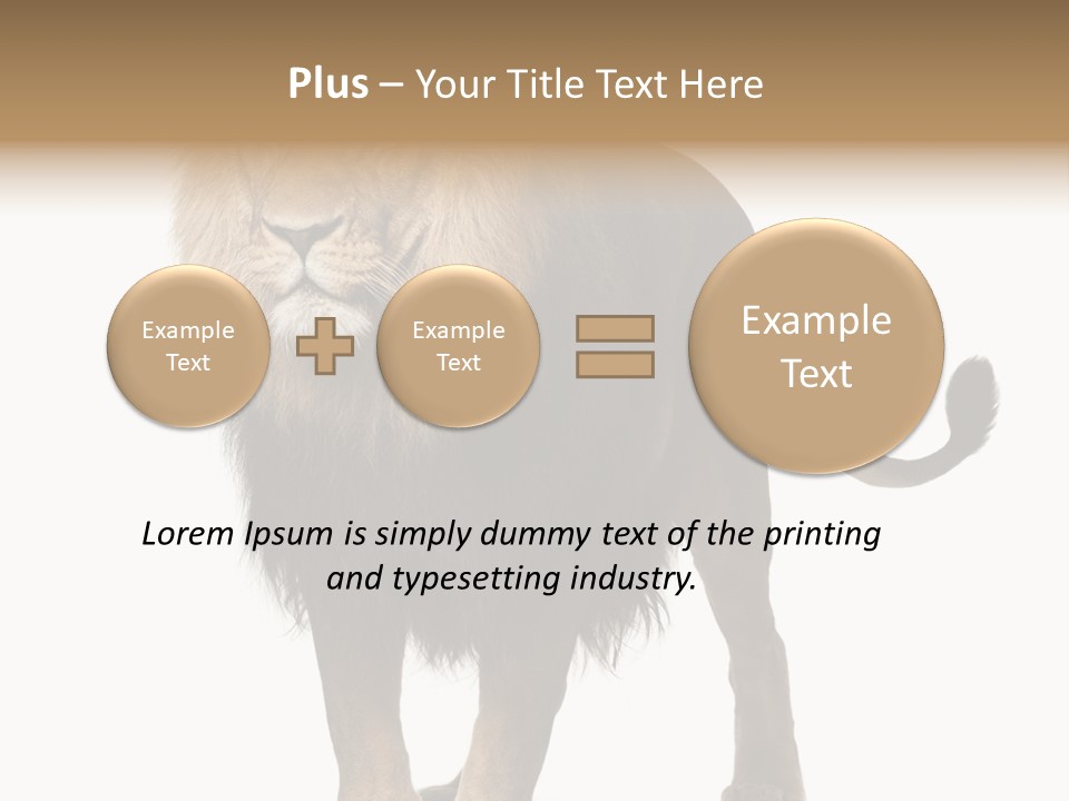 Full Length White Mane PowerPoint Template