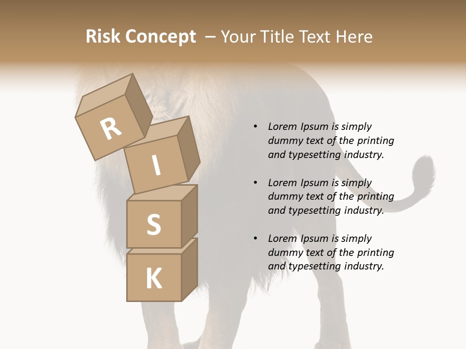 Full Length White Mane PowerPoint Template