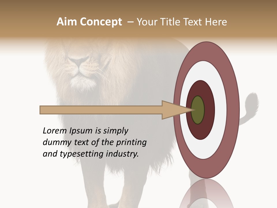 Full Length White Mane PowerPoint Template