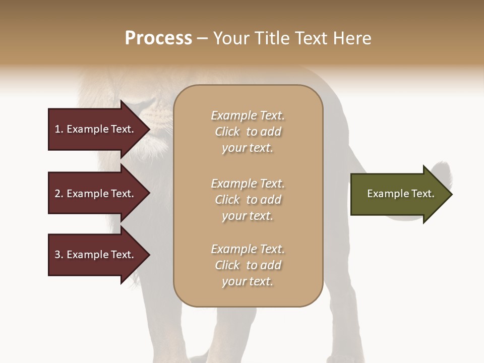 Full Length White Mane PowerPoint Template