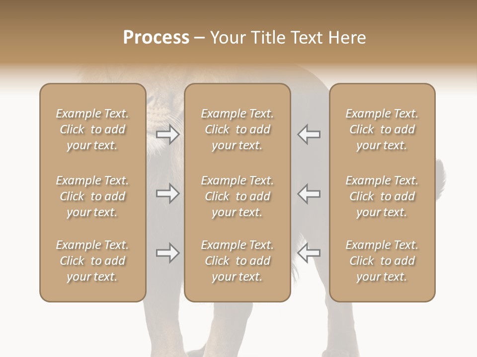 Full Length White Mane PowerPoint Template