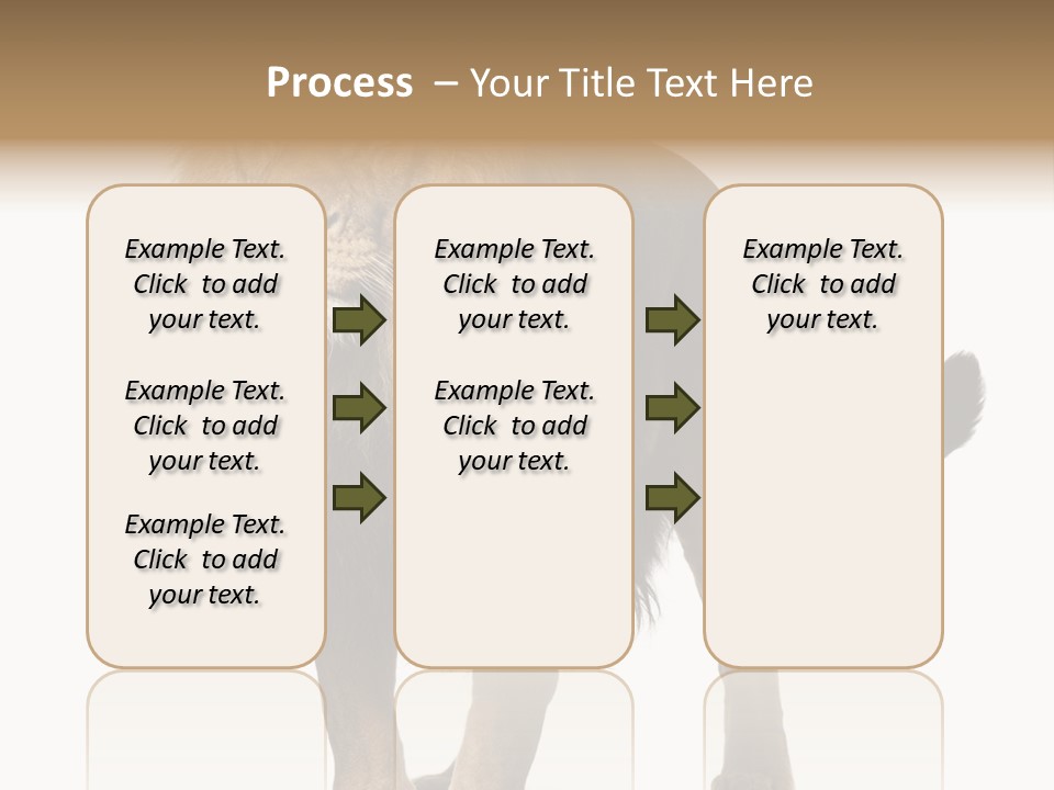 Full Length White Mane PowerPoint Template