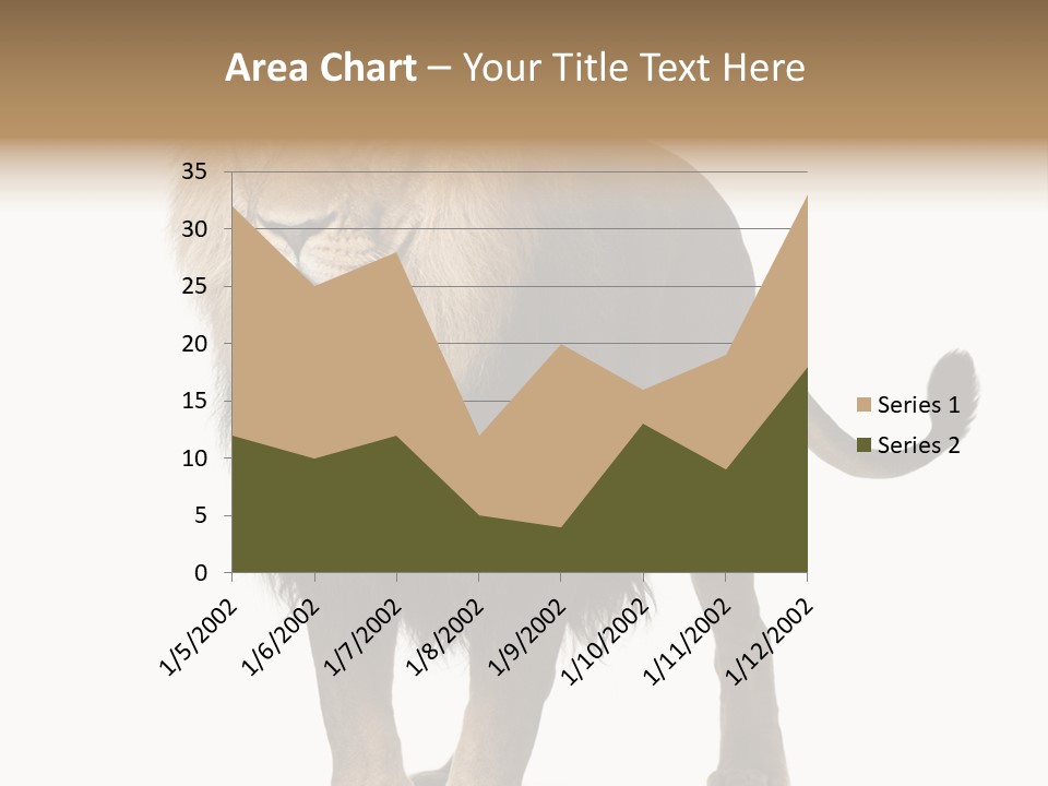 Full Length White Mane PowerPoint Template