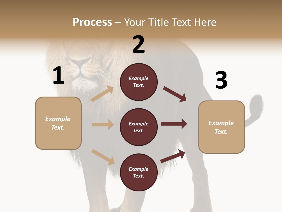 Full Length White Mane PowerPoint Template