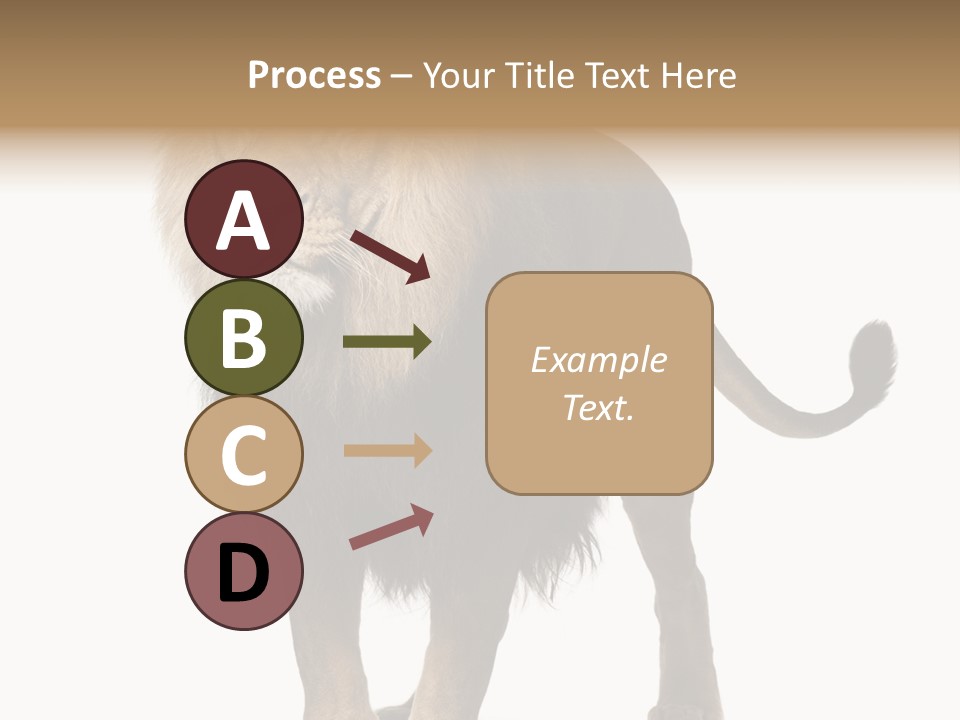 Full Length White Mane PowerPoint Template