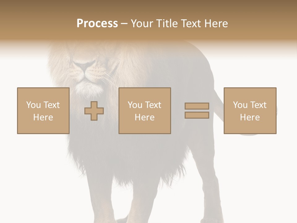 Full Length White Mane PowerPoint Template