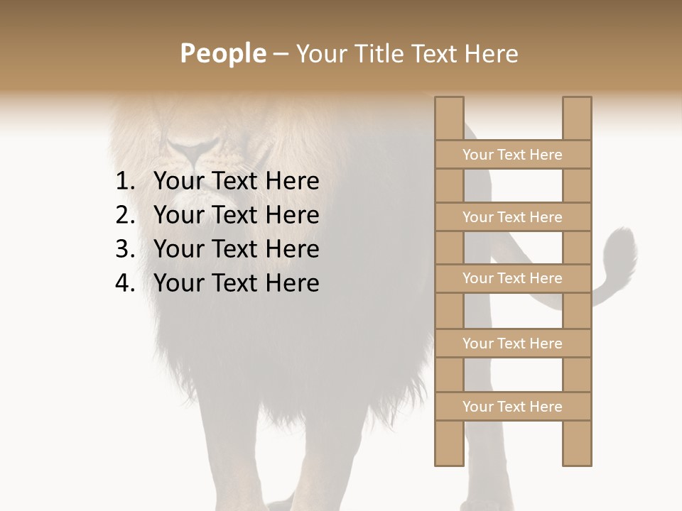 Full Length White Mane PowerPoint Template