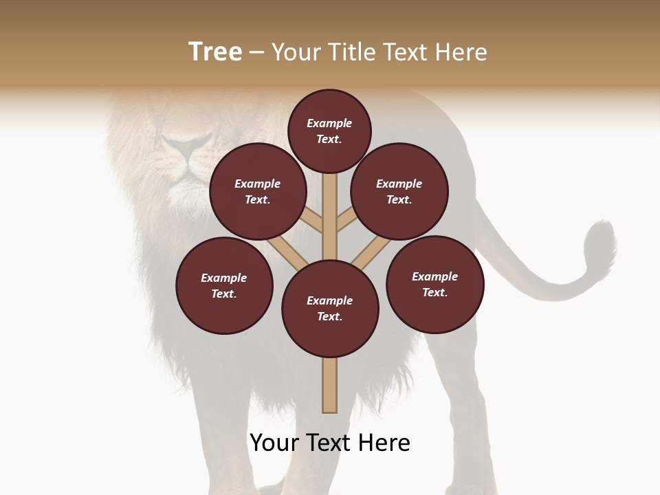 Full Length White Mane PowerPoint Template