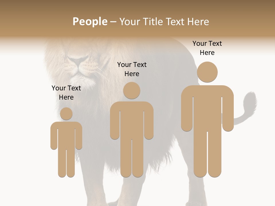 Full Length White Mane PowerPoint Template