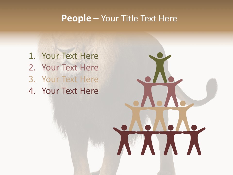 Full Length White Mane PowerPoint Template