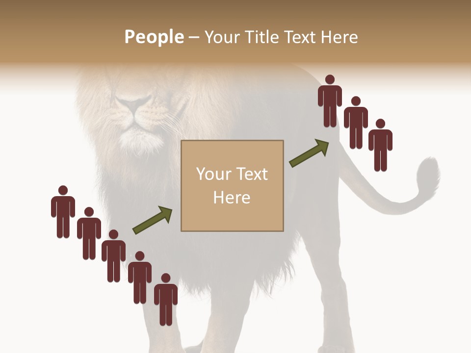 Full Length White Mane PowerPoint Template