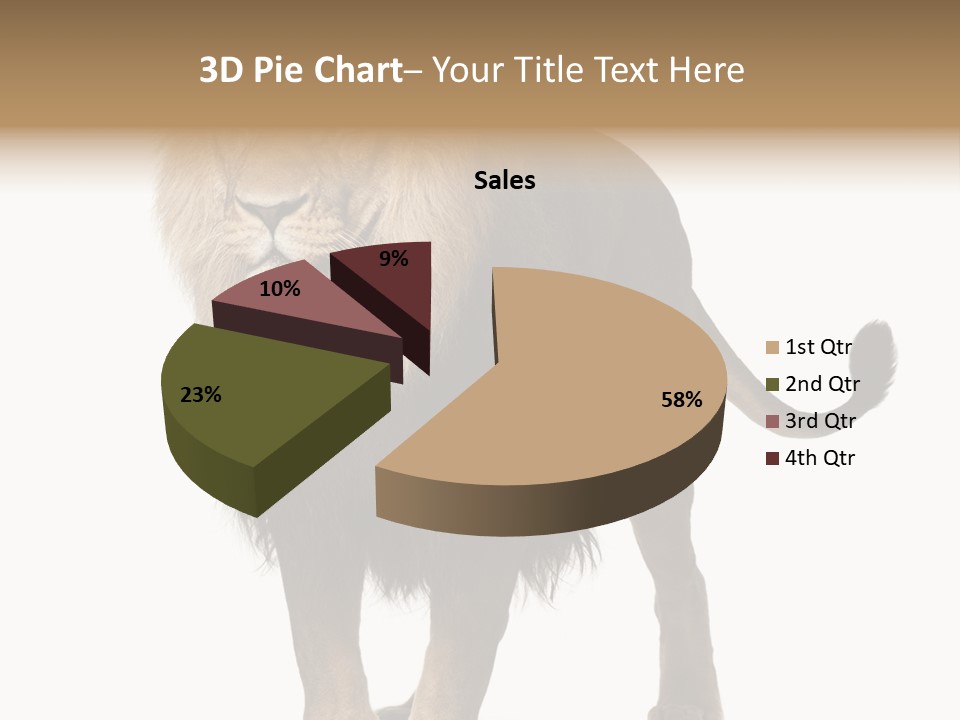 Full Length White Mane PowerPoint Template