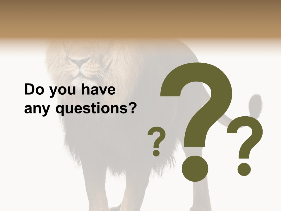 Full Length White Mane PowerPoint Template