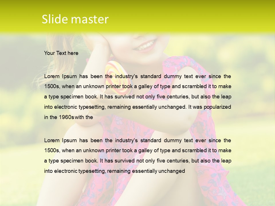 Outdoor Cane Sit PowerPoint Template