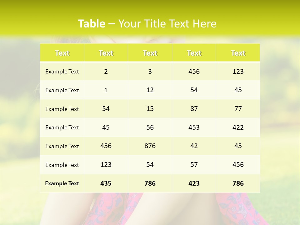 Outdoor Cane Sit PowerPoint Template