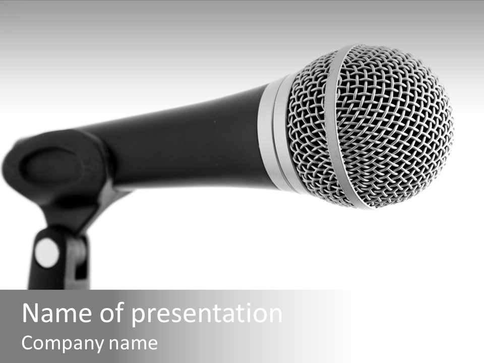 Pop Karaoke Voce PowerPoint Template