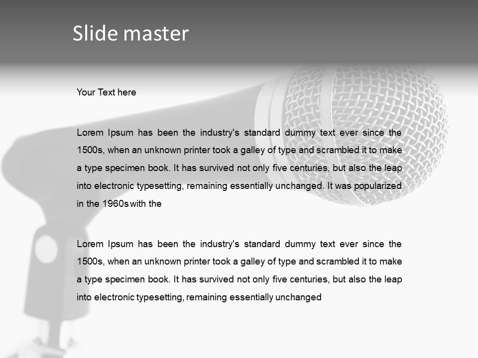 Pop Karaoke Voce PowerPoint Template