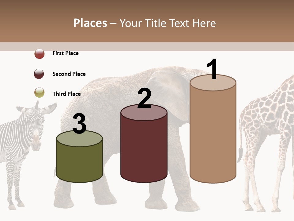 Standing Pachyderm African PowerPoint Template