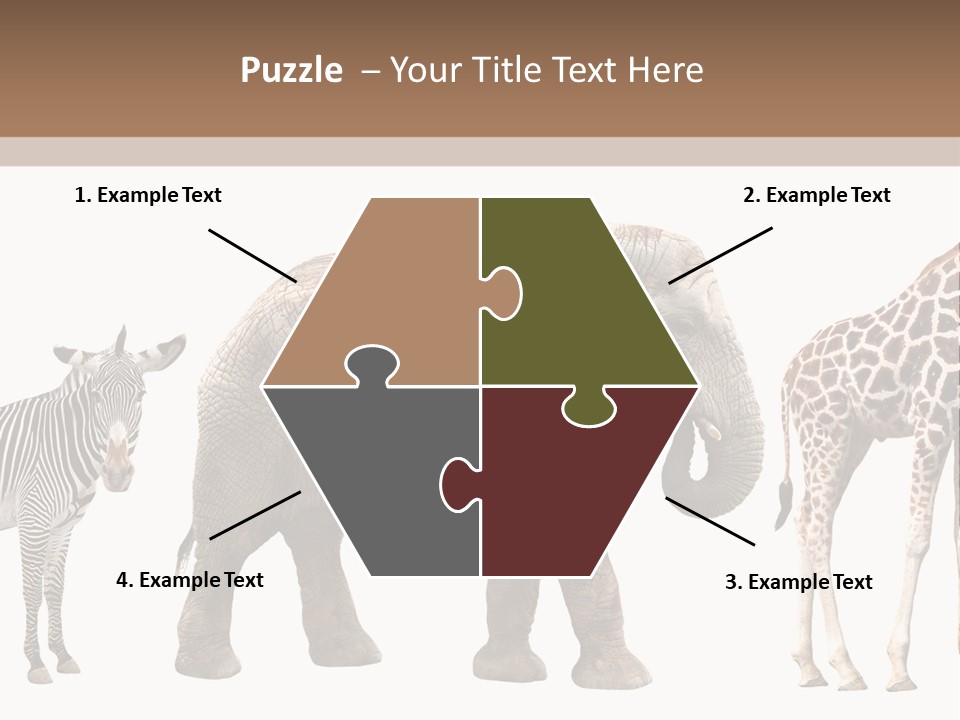 Standing Pachyderm African PowerPoint Template