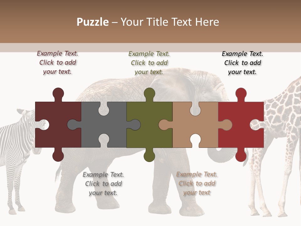 Standing Pachyderm African PowerPoint Template